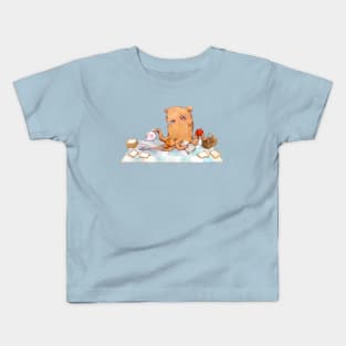 Octopuss bear picnic Kids T-Shirt